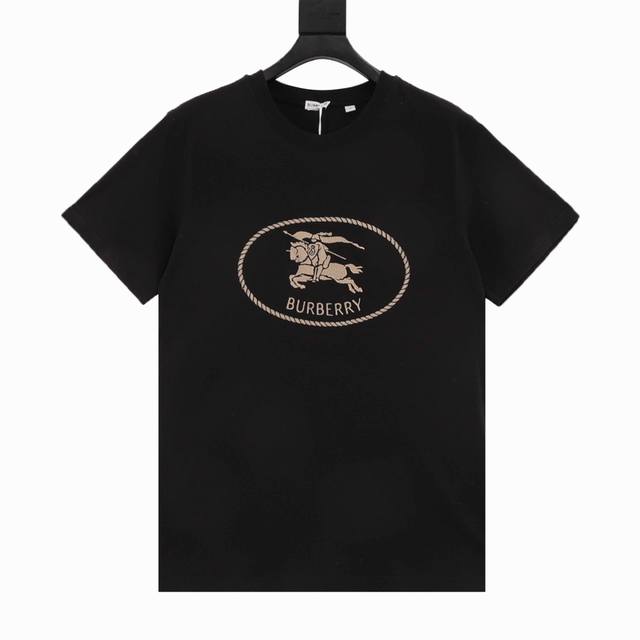 burberry 巴宝莉 战马骑士马术短袖T恤 原版4800购入 原版订织定染原版订织定染235G 麻棉材质 进口机直喷印花 品质还原原版品质 宽松版型 siz