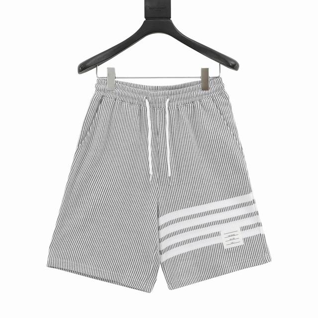 thom Browne 汤姆布朗 条纹四杠色织短裤 stoll进口机织 高级感色纺超细支数纱线 12针进口斯托尔机器 芝麻点加空气层吊目 欧式精美门禁拉链 经过