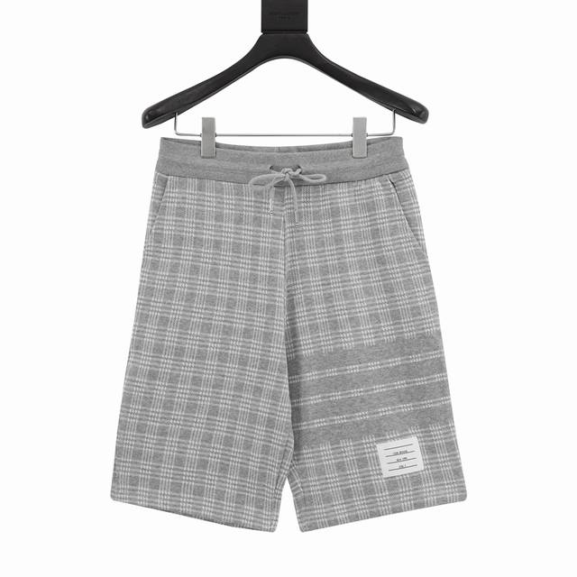 thom Browne 汤姆布朗 千鸟格提花条纹短裤 stoll进口机织 高级感色纺超细支数纱线 12针进口斯托尔机器 芝麻点加空气层吊目 欧式精美门禁拉链 经