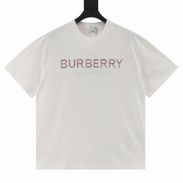 巴宝莉Burberry 经典款格纹贴布刺绣短袖 size:Xs-Xl