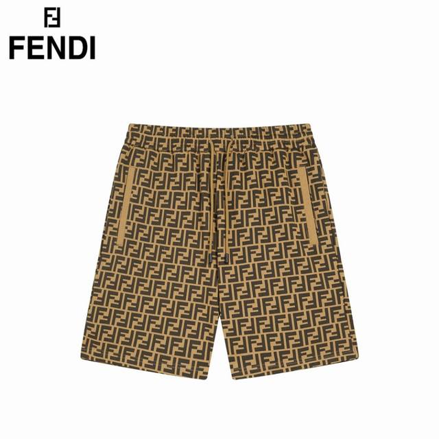 fendi 芬迪 24Fw满印Logo短裤 进口定制360G100%纯棉面料 细节原版开模 辅料 上身时尚超有型 强力推荐 颜色:深灰色 卡其色 码数Xs-L