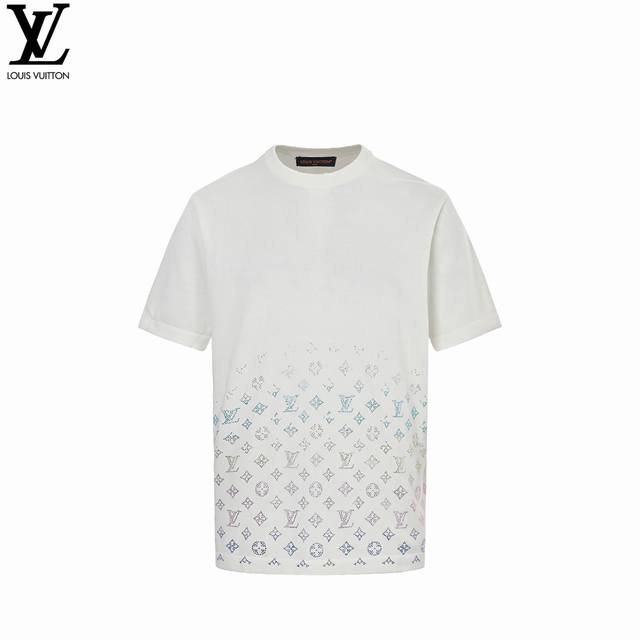louis Vuitton 路易威登25Ss 渐变老花彩钻短袖 - Louis Vuitton法国路威酩轩集团-Lvmh旗下品牌 著名奢侈品箱包和皮具品牌 百余