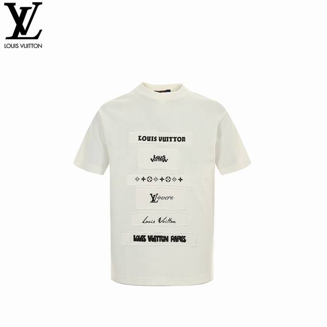 louis Vuitton 路易威登 24Fw 贴布反字老花短袖 Louis Vuitton法国路威酩轩集团-Lvmh旗下品牌 著名奢侈品箱包和皮具品牌 百余年