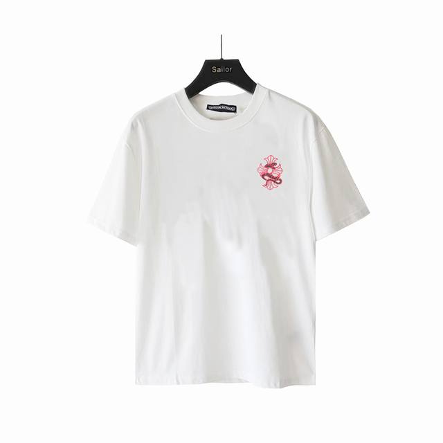 实拍细节图+尺码表 chrome Hearts 克罗心 蛇年限定刺绣短袖 蛇年限定系列 Ch 克罗心 采用万针刺绣盘绳工艺 情侣款短T 百看不腻的高级简约风格