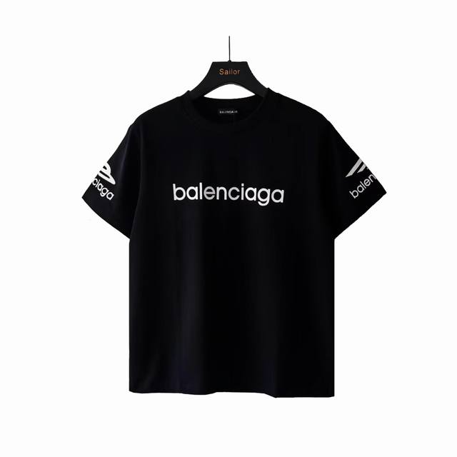 细节图 balenciaga 巴黎世家 24Ss后背M标Logo印花短袖 高品质 balenciga 巴黎世家 纯棉柔软面料 对色定染面料 高水平印花工艺 搭配