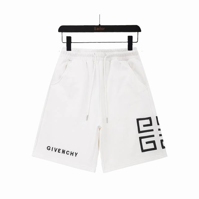 实拍细节图+尺码表 givenchy 纪梵希 24Fw4G方格绣花短裤 专柜同款 经典字母刺绣 五分裤 高品质牛肚面料 特别手感 超级质感 舒适柔软透气 休闲宽
