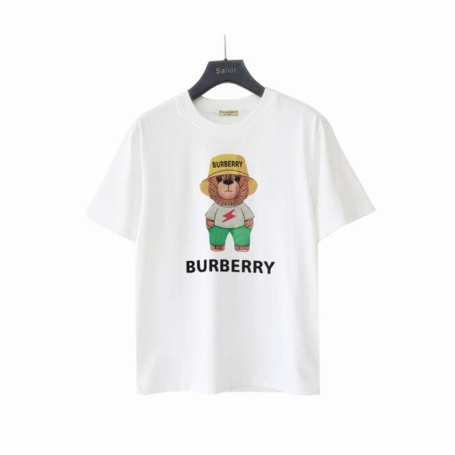 实拍细节图+细节图 burberry 巴宝莉 卡通带帽小熊短袖T恤 原版面料 官方同款 定制260克同缸染面料 春夏最新砖柜同步 时尚又个性 超级百搭好看的一款