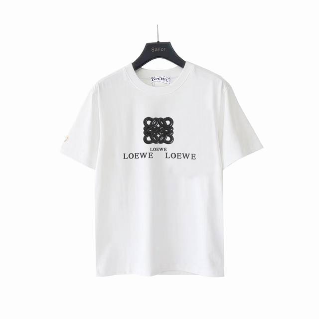 实拍细节图+尺码表 loewe 罗意威 硅胶烫图案圆领短袖T恤半袖 最高版本 原版面料 高版本 高品质 所有细节 面料辅料工艺 全部1:1 过验 店主是 细节怪