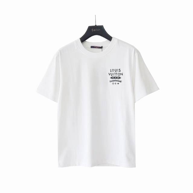 实拍细节图 +尺码表 louis Vuitton 路易威登 字母Logo标识前后幅印花短袖 立体剪裁 定制240克同缸染面料 手感非常舒服 春夏最新砖柜同步 O