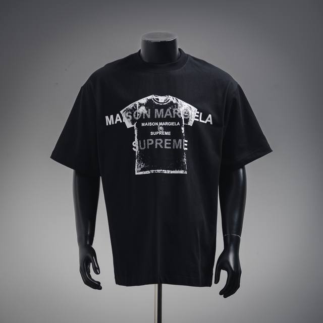 maison Margiela 马吉拉Mm6新款重工Supreme联名短袖图案印花短袖T恤 - 购入原版开模打造 全套定制辅料 细节决定成败 -工艺: 整件衣服