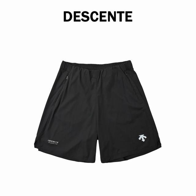 descente 迪桑特 轻薄弹力速干跑步运动健身训练五分短裤 提花面料 适合运动训练 跑步健身 独一无二的款式设计 更贴合身体曲线 运动无拘束 机能户外与城市