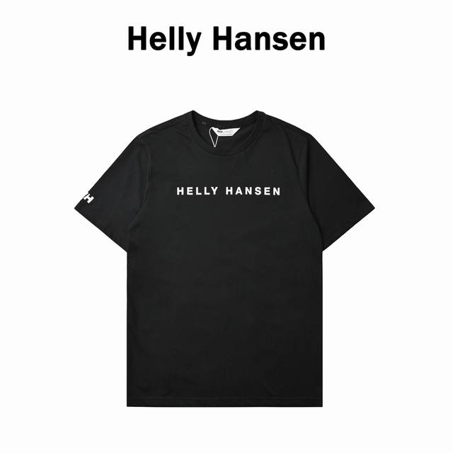 hellyhansen Hh海丽汉森 胸前英文短袖T恤 原版客供定制棉料 超强功能性黑科技 抗菌免烫吸湿速干抗静电 抗起球 3D立体裁剪版型 基础百搭 面料触感