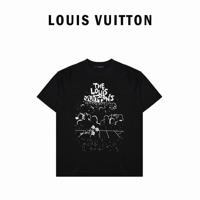 Lv 路易威登印花短袖T恤 定制32S240克的面料还原轻盈质感 全自动丝印工艺 色彩精准度完美呈现助力全新Lv标识融入街头艺术风尚 拆解还原裁出标准版型 搭配