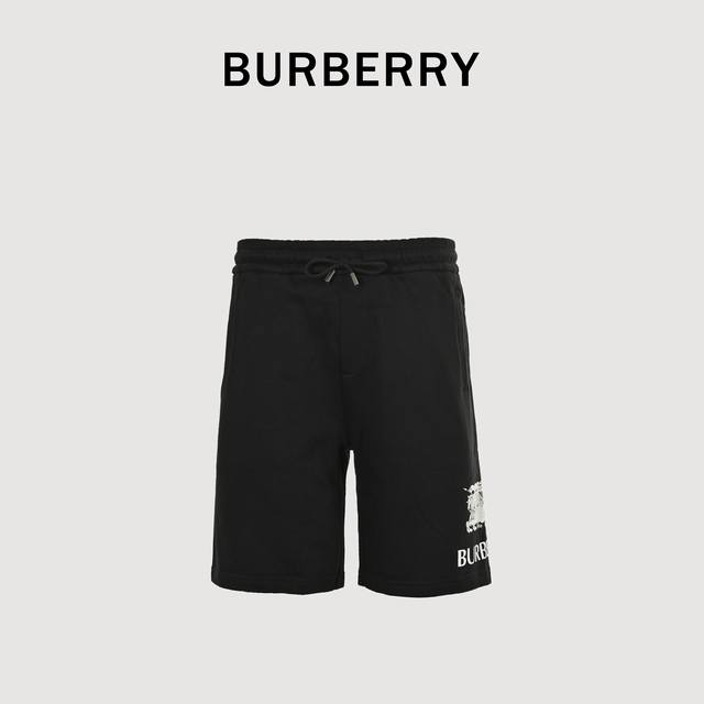 burberry 巴宝莉Bbr 侧边战马 印花短裤 印花采用日本进口珍珠浆先打底再印色再包边共用35道工艺完成 展现 Logo印花立体效果 成品耐水洗不脱浆 全