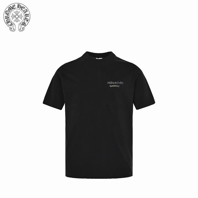 chrome Hearts 克罗心 25Ss 七彩丝线Logo短袖 前幅胸口进口皮标选用Zp材料 1:1还原摸起来顿手 阻力大 区别市场非常光滑的手感 字母采用