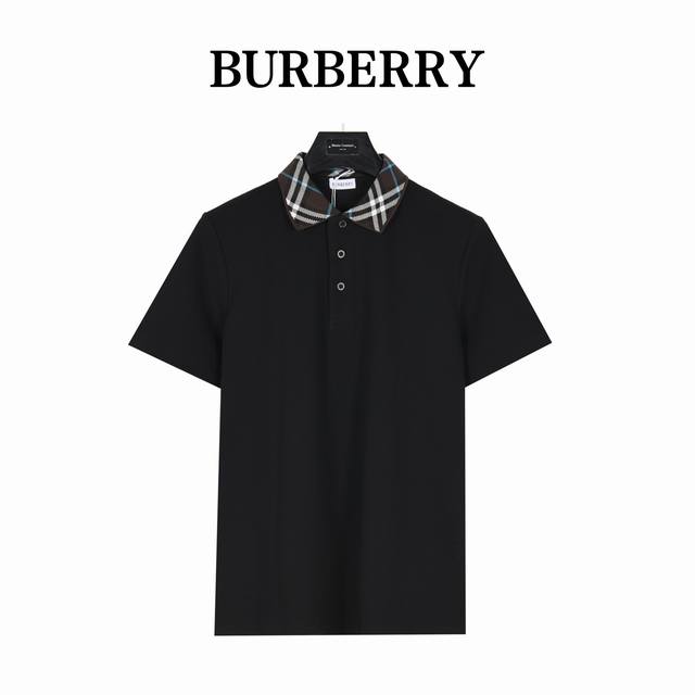 burberry 巴宝莉 25Ss新款领口格纹短袖polo衫 原版品质欢迎对比 1:1经典复刻 合身版型polo 衫 选用专柜优质大网眼布珠地棉面料打造 跟市场