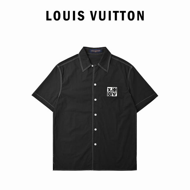 louis Vuitton 路易威登 骰子短袖衬衫 50支素锦平纹布 75D衬布 进口刺绣 整衣明线 宽松版型 无论是单穿还是叠穿都是百搭单品 003 码数 S