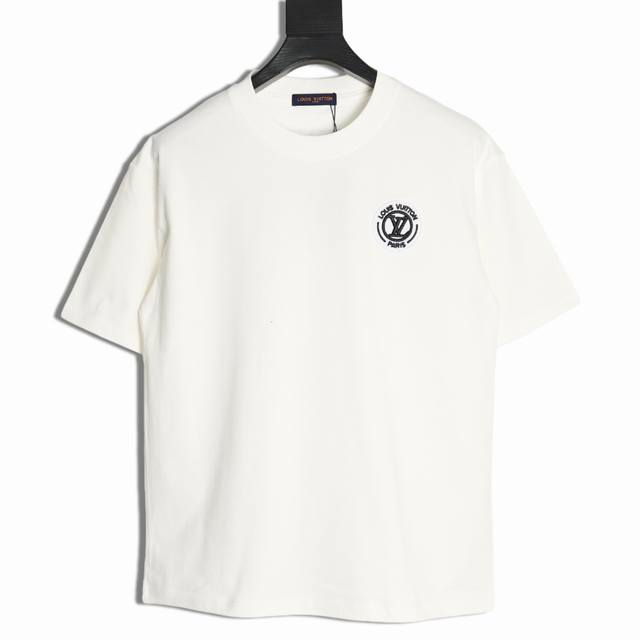 louis Vuitton 路易威登 Lv 25Ss 刺绣圆圈短袖T恤 面料采用定制240G 26支特滑双股精棉平纹高密无尘全棉布料 前幅高密度加厚 走线平整