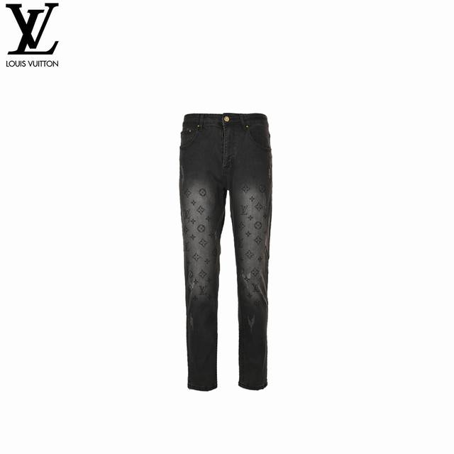 louis Vuitton 路易威登 24Fw 渐变老花水洗牛仔裤 denim平织斜纹牛仔布面 面料吸汗透气 不紧绷 穿着舒适亲肤 由梭织工艺机织搭配水洗工艺成