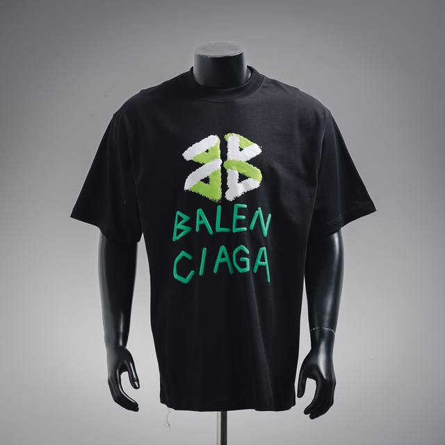 balenciaga 巴黎世家 Blcg 25Ss绿色发泡字母Logo短袖T恤 size:Xs-L