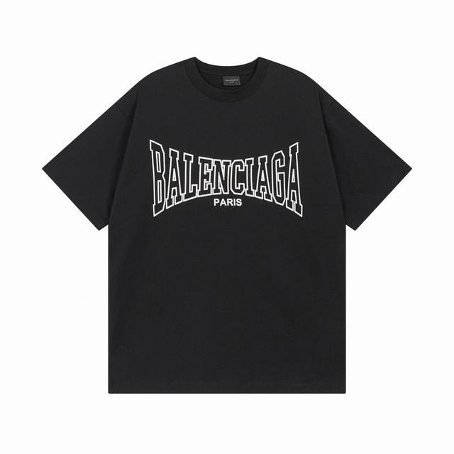 高版本Balenciaga 巴黎世家 25Ss字母印花短袖T恤 又是今年的一大爆款 印花采用环保进口材料印花 字母清晰 效果立体整体效果简约大方 定织巴黎新面料