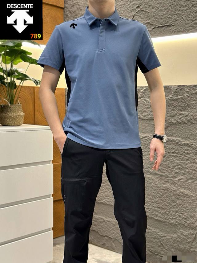 新款上新 迪家专柜版 面料使用透气珠地棉 细长纤维吸汗透气 速干降温 持续冰凉 有效反射紫外线 设计腋下一片式剪裁 圆弧形显瘦 领口门襟2层立体有层次 暗扣方便
