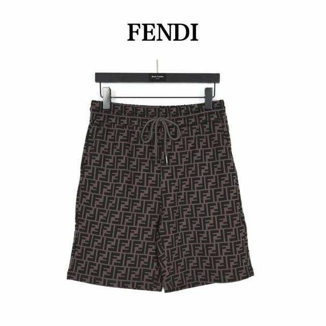 fendi 芬迪 满印双F老花元素短裤 低调奢华 Fd经典元素 上身休闲舒适 衣身同色无色差 工费昂贵 经典满幅Logo匹布工艺 全部需要织上去 工艺成本极高
