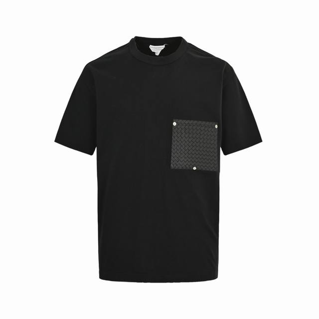 bottega Veneta Bv 贴皮编织口袋短袖 采用重磅20S纯棉面料 280克重 搭配21S+70D拉架1 1螺纹 300G 对色定染螺纹及面料同缸定染