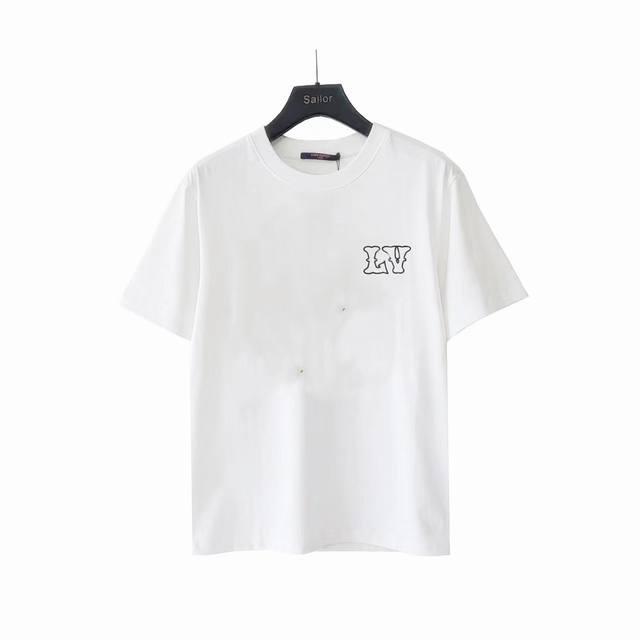 实拍细节图+尺码表 louis Vuit*On 路易威登 24Ss老爷车Logo短袖 对色定染面料 超精细平网印花工艺 采用细致纱网材质做网板 定染纯棉面料 更