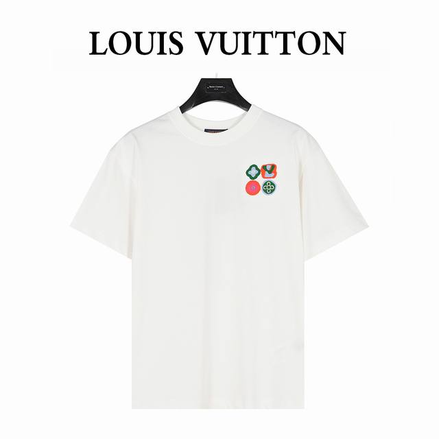 louis Vuitton 路易威登 25Ss 胸口及后背四叶草Logo刺绣短袖T恤 购入原版开模打造 全套定制辅料 所有细节完美还原 定织定染260G纯棉双纱