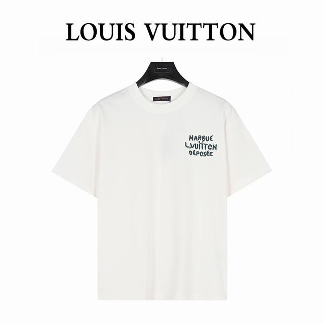 louis Vuitton 路易威登 25Ss 胸口Logo字母刺绣短袖T恤 购入原版开模打造 全套定制辅料 所有细节完美还原 定织定染260G纯棉双纱紧密棉面
