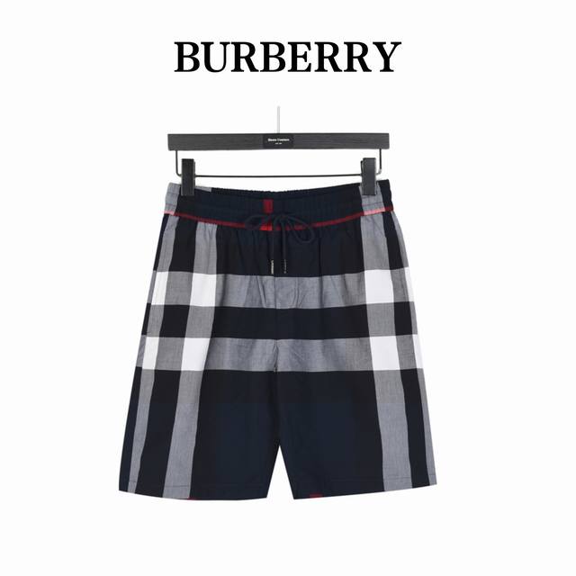 burberry 巴宝莉 经典条纹格子短裤 面料原版天丝棉梭织定制 功能性斜纹面料 百分百定位对条对格 非常耗时废料 密度手感和原版达到一致 松紧腰搭配 轻松调