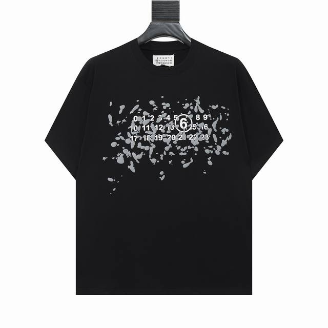 高版本Maisonmargiela 马吉拉 Mm6发泡数字印花短袖 男女同款 满满的高级感 性价比超高 手感超级柔软 细腻 柔软和不起球且不变形 G纯棉品质 后