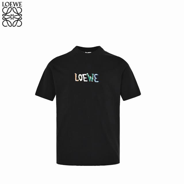 loewe 罗意威 25Ss 彩色刺绣字母短袖 - 采用240克双股双纱百分百棉手感舒适柔软 领口螺纹定染加厚 久穿不变形 三标齐全 专业大厂出品 做工无可挑剔