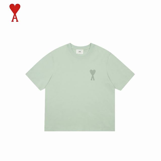 ami艾米 25Ss经典款刺绣马卡龙爱心短袖 这个款式我们已经做了第三年 最开始中国大陆还没专柜 就已经在做 品质细节无敌 放心下单 注意细节 新升级两头折手工