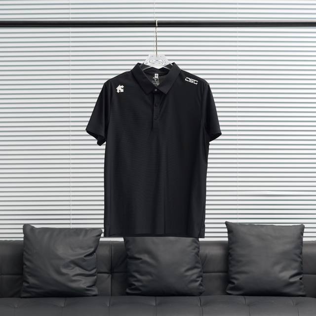 工厂p直供 descente丨迪桑特冰丝速干polo衫T恤 尺码 M-5Xl 配色 黑色 白色 灰色