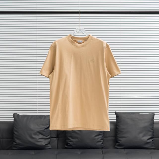 工厂p直供 burberry丨巴宝莉圆盘Logo短袖T恤 尺码 S-Xl 配色 黑色 白色 天蓝 卡其