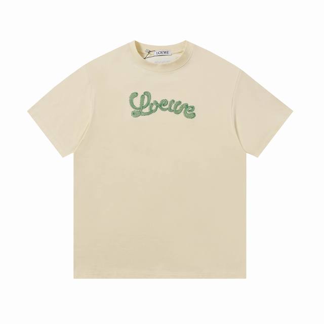上新 高版本 loewe 罗意威 仙人掌图案圆领短袖T恤半袖 男女同款 情侣款 宽松版型 最高版本 原版面料 高版本 高品质 所有细节 面料辅料工艺 全部1:1