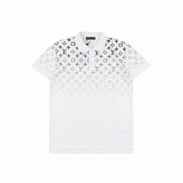 louis Vuitton 路易威登 25Ss 老花渐变polo短袖 客供精仿棉打造珠地材质面料 夏季新款T恤翻领短袖polo衫 专柜定制面料 透气舒适度高 细