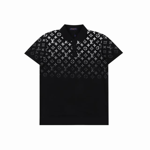louis Vuitton 路易威登 25Ss 老花渐变polo短袖 客供精仿棉打造珠地材质面料 夏季新款T恤翻领短袖polo衫 专柜定制面料 透气舒适度高 细