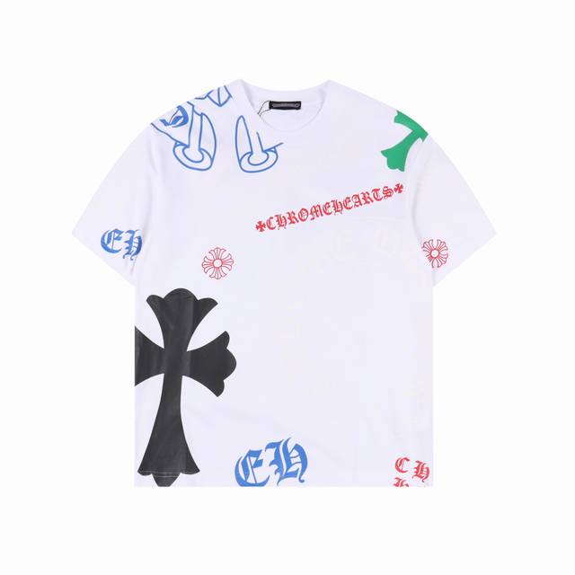 chrome Hearts 克罗心 25Ss 彩色字母徽标印花短袖 面料采用280克重精梳棉 定制32支1*1螺纹 成衣两遍水洗处理 面料舒适亲肤无异感 定制定