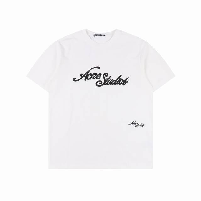 acne Studios 25Ss 刺绣字母Logo短袖 百搭不挑人 经典的刺绣元素 简约的风格 日常百搭 高街风格都是随便驾驭的 细节感满满面料非常柔软而且厚