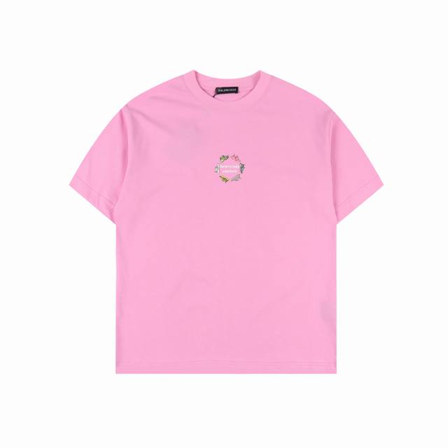 balenciaga 巴黎世家 25Ss 老爹鞋图案字母印花短袖T恤 购入原版开模打造 全套定制辅料 所有细节完美还原 定织定染260G纯棉精梳棉面料 洗水后达