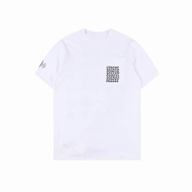 chrome Hearts 克罗心 多图标Logo印花短袖T恤 采用直喷进口机器印花 五金辅料均开磨定制 正确配置 黑色2025克罗心正品包装 克定制定染双纱棉