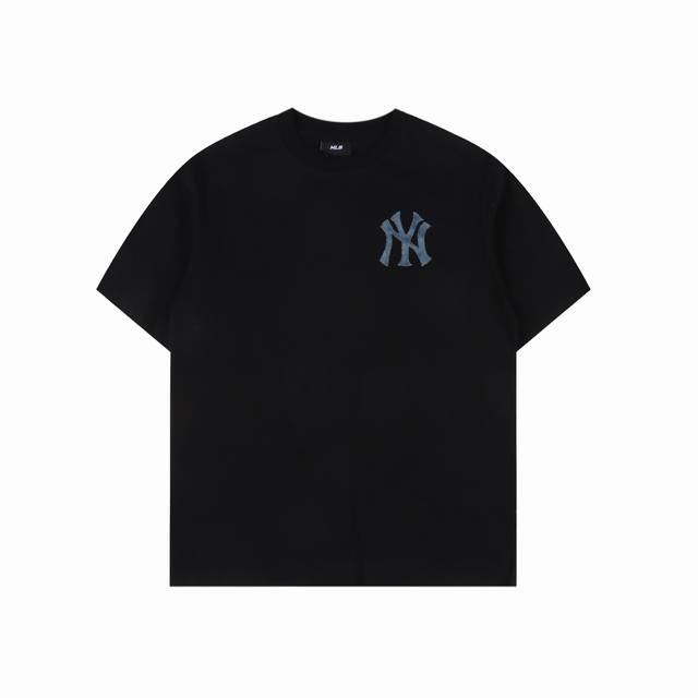 mlb 洋基队 Ny 后背满印Logo印花情侣短袖T恤 小红书热门爆款 明星网红同款穿搭 男女日常通勤穿搭必备单品 高品质260克高克重双纱面料 亲肤透气不起球