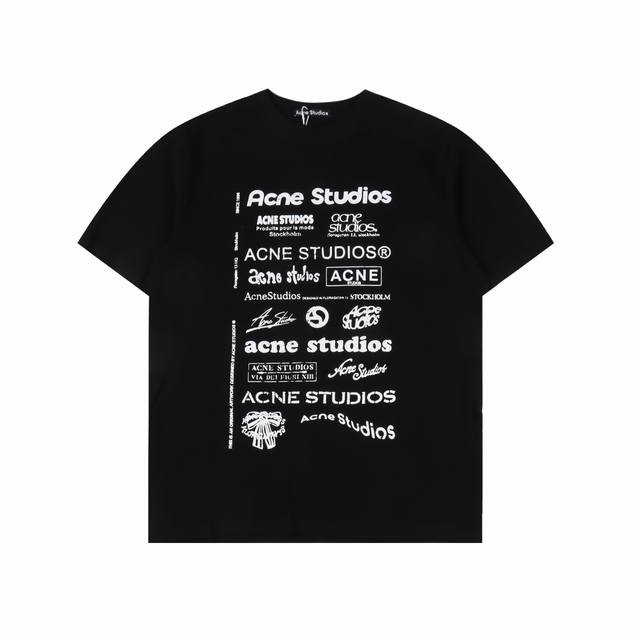 acne Studios 25Ss 多标满印Logo短袖 满印元素的设计 简单不简约 采用喷绘效果来展现 与高街文化不谋而合 整体干净简单 让我们又看到了属于A