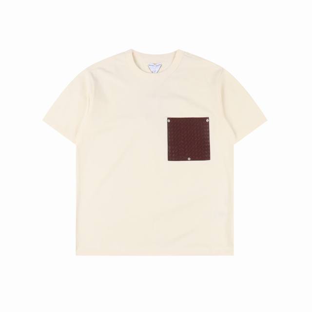 bottega Veneta 葆蝶家 Bv 25Ss 贴皮编织口袋短袖T恤 采用重磅20S纯棉面料 克重 搭配21S+70D拉架1 1螺纹 300G 对色定染螺