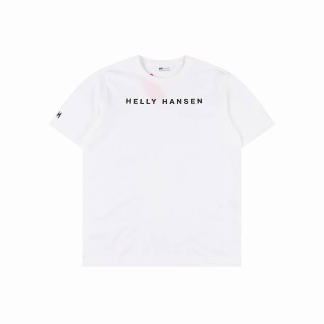 hellyhansen Hh海丽汉森 胸前英文短袖T恤 原版客供定制棉料 超强功能性黑科技 抗菌免烫吸湿速干抗静电 抗起球 3D立体裁剪版型 基础百搭 面料触感