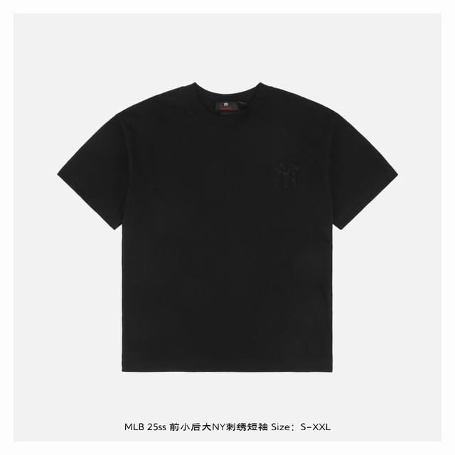 mlb 25Ss 前小后大Ny刺绣短袖 面料采用230克重精梳棉 定制32支1*1螺纹 成衣两遍水洗处理 面料舒适亲肤无异感 定制定染面料 纺织密度高 垂感佳