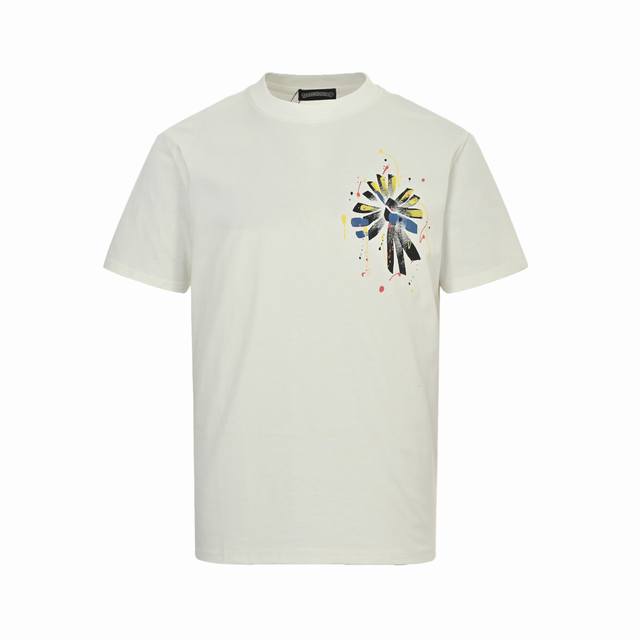 chrome Hearts 克罗心 25Ss 手绘涂鸦十字架印花短袖 轻奢主义男女日常通勤穿搭必备单品正确版本欢迎对比详细特征 280克100%纯棉双纱汗布面料